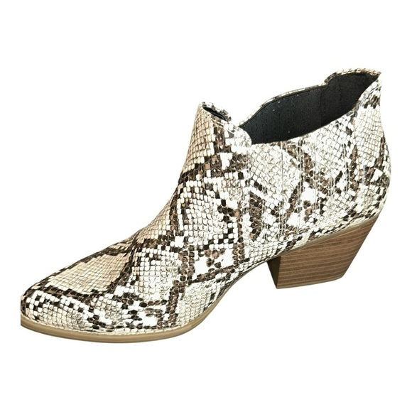 a.n.a Shoes - A.N.A. Memory Foam Booties D Snake Ankle Boots size 8.5 Slip-on Multicolored